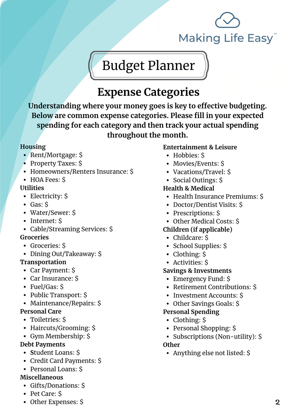 Budget Planner